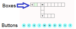 Screen shot of sample Xanagrams game